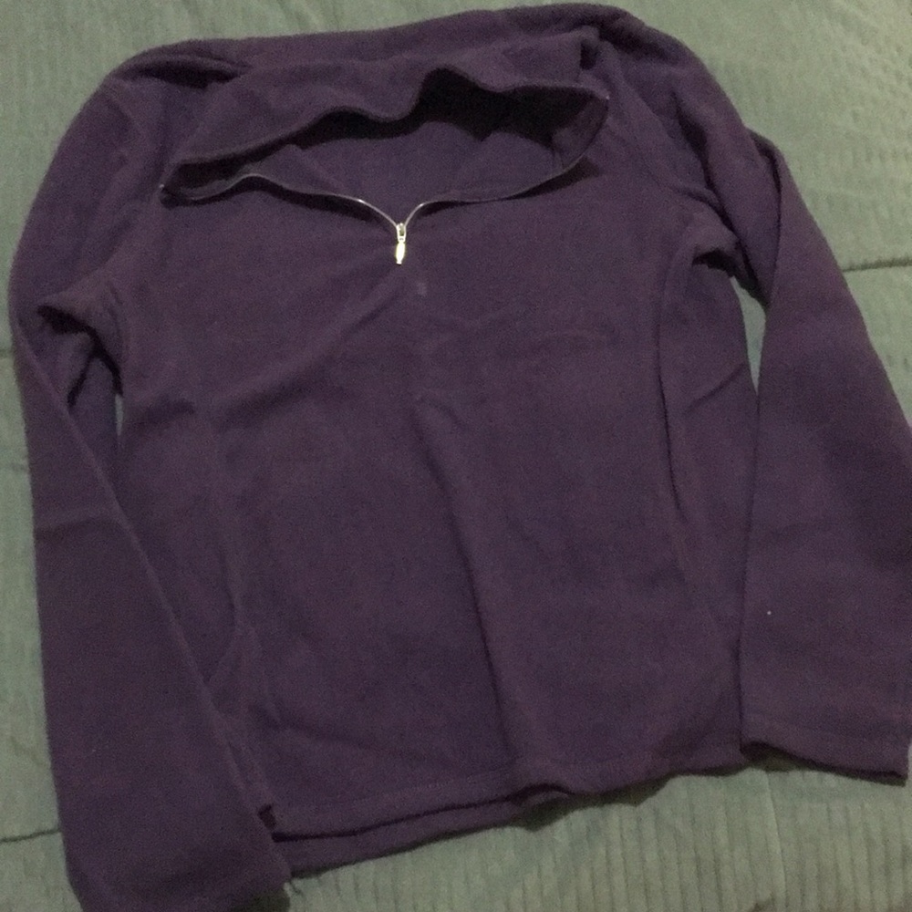 NWOT Riding Sport purple fleece pullover